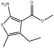 2-氨基-4-乙基-5-甲基噻吩-3-羧酸甲酯, 4815-25-2, 结构式