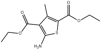 5-アミノ-3-メチル-2,4-チオフェンジカルボン酸ジエチル 化学構造式