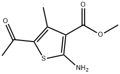 5-乙酰基-2-氨基-4-甲基噻吩-3-羧酸甲酯 结构式