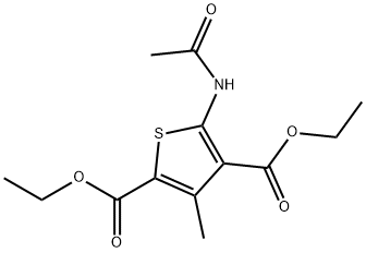 2-Acetylamino-4-methyl-3,5-thiophenedicarboxylic acid diethyl ester Structure