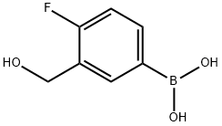 4-FLUORO-3-(HYDROXYMETHYL)BENZENEBORONIC ACID Struktur