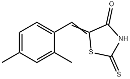 (5E)-5-(2,4-ジメチルベンジリデン)-2-メルカプト-1,3-チアゾール-4(5H)-オン 化学構造式