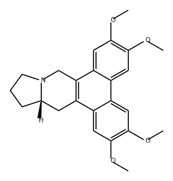 6,7,10,11-テトラメトキシ-2,3-トリメチレン-1,2,3,4-テトラヒドロジベンゾ[f,h]イソキノリン 化学構造式