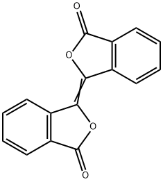 3-[3-オキソイソベンゾフラン-1(3H)-イリデン]-1(3H)-イソベンゾフラノン 化学構造式