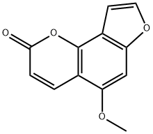 5-メトキシ-2H-フロ[2,3-h]-1-ベンゾピラン-2-オン 化学構造式