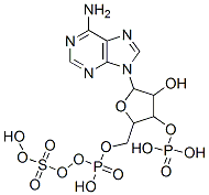6-amino-9-[3-hydroxy-5-[(hydroxy-sulfooxy-phosphoryl)oxymethyl]-4-phosphonooxy-oxolan-2-yl]-purine,482-67-7,结构式