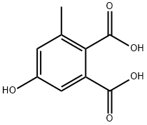 5-ヒドロキシ-3-メチル-1,2-ベンゼンジカルボン酸 化学構造式