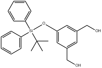 5-(tert-ブチルジフェニルシリルオキシ)-1,3-ベンゼンジメタノール 化学構造式