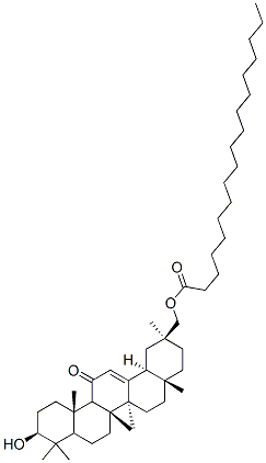3β-ステアロイルオキシ-11-オキソオレアナ-12-エン-30-酸 化学構造式