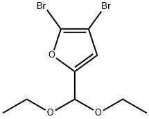 2-(diethoxymethyl)-4,5-dibromofuran Struktur