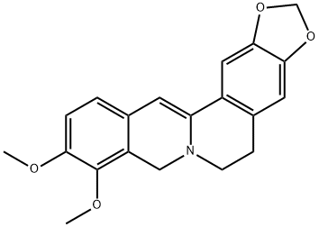 5,8-ジヒドロ-9,10-ジメトキシ-6H-ベンゾ[g]-1,3-ベンゾジオキソロ[5,6-a]キノリジン 化学構造式