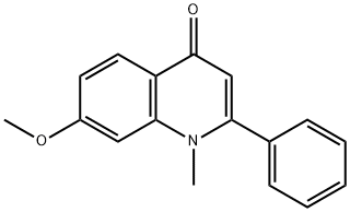 7-メトキシ-1-メチル-2-フェニルキノリン-4(1H)-オン 化学構造式