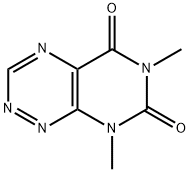 6,8-ジメチルピリミド[5,4-e]-1,2,4-トリアジン-5,7(6H,8H)-ジオン 化学構造式
