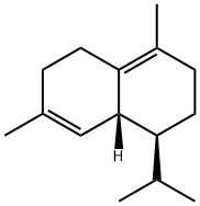 (1S,8aR)-1-イソプロピル-4,7-ジメチル-1,2,3,5,6,8a-ヘキサヒドロナフタレン 化学構造式
