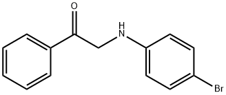 2-(4-ブロモアニリノ)-1-フェニル-1-エタノン 化学構造式