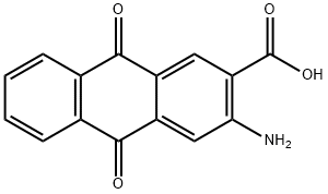 3-amino-9,10-dihydro-9,10-dioxoanthracene-2-carboxylic acid Struktur