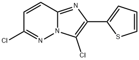 Imidazo[1,2-b]pyridazine, 3,6-dichloro-2-(2-thienyl)- Struktur