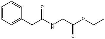 (2-苯基乙酰基)甘氨酸乙酯 结构式
