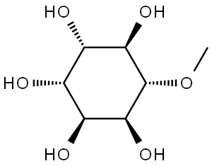 rel-3α*-メトキシ-1α*,2β*,4β*,5β*,6α*-シクロヘキサンペンタオール 化学構造式