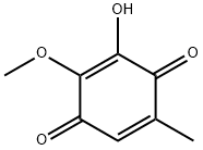 3-ヒドロキシ-2-メトキシ-5-メチル-1,4-ベンゾキノン 化学構造式