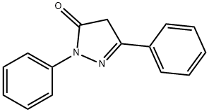 2,5-ジフェニル-2H-ピラゾール-3(4H)-オン 化学構造式