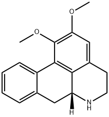 (6aR)-4,5,6,6a-テトラヒドロ-1,2-ジメトキシ-7H-ジベンゾ[de,g]キノリン 化学構造式