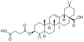 3-beta-羟基齐墩果酸丁二酸单酯, 4847-30-7, 结构式