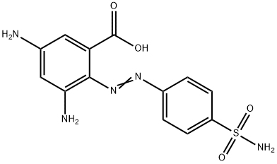 3,5-ジアミノ-2-[(p-スルファモイルフェニル)アゾ]安息香酸 化学構造式