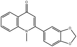 1-メチル-2-(1,3-ジヒドロイソベンゾフラン-5-イル)-1,4-ジヒドロキノリン-4-オン 化学構造式