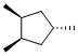 (1α,2α,4β)-1,2,4-トリメチルシクロペンタン 化学構造式