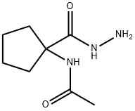 Cyclopentanecarboxylic acid, 1-acetamido-, hydrazide (7CI,8CI) 结构式