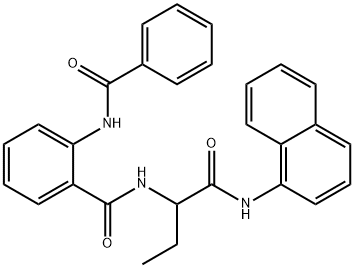 Benzamide, 2-(benzoylamino)-N-[1-[(1-naphthalenylamino)carbonyl]propyl]- (9CI) Structure