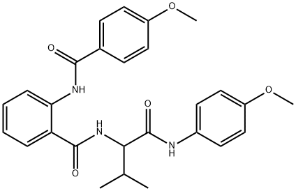 Benzamide, 2-[(4-methoxybenzoyl)amino]-N-[1-[[(4-methoxyphenyl)amino]carbonyl]-2-methylpropyl]- (9CI) 化学構造式