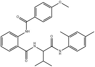 Benzamide, N-[1-[[(2,4-dimethylphenyl)amino]carbonyl]-2-methylpropyl]-2-[(4-methoxybenzoyl)amino]- (9CI) Structure