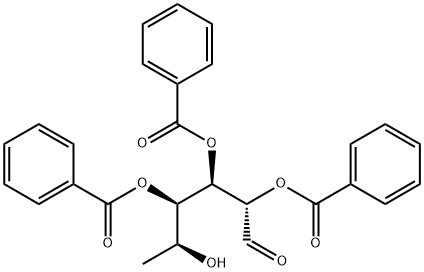 2,3,4-Tri-O-benzoyl-L-fucopyranose 化学構造式