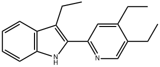 2-(4,5-Diethyl-2-pyridinyl)-3-ethyl-1H-indole Struktur