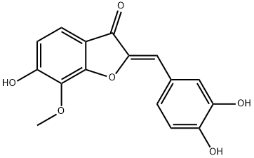 2-[(Z)-(3,4-Dihydroxyphenyl)methylene]-6-hydroxy-7-methoxybenzofuran-3(2H)-one Structure