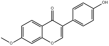 7-メトキシ-4'-ヒドロキシイソフラボン 化学構造式