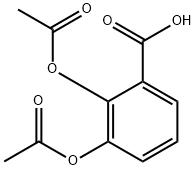 2,3-ジアセトキシ安息香酸 化学構造式