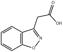 1,2-ベンズイソキサゾール-3-酢酸 化学構造式