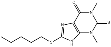 4869-70-9 2,7-Dihydro-1,3-dimethyl-8-(pentylthio)-2-thioxo-1H-purin-6(3H)-one