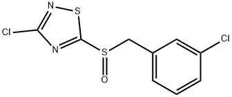 3-CHLORO-5-(3-CHLOROBENZYLSULFINYL)-1,2,4-THIADIAZOLE Struktur