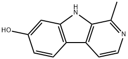1-メチル-9H-ピリド[3,4-b]インドール-7-オール 化学構造式