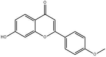 4'-メトキシ-7-ヒドロキシフラボン 化学構造式
