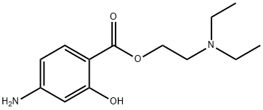 4-アミノサリチル酸2-(ジエチルアミノ)エチル 化学構造式