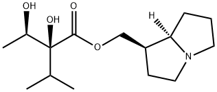 (2S,3R)-2,3-ジヒドロキシ-2-イソプロピルブタン酸[(1R,7aR)-ヘキサヒドロ-1H-ピロリザイン-1-イル]メチル 化学構造式