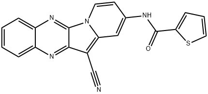 N-(12-Cyanindolizino[2,3-b]quinoxalin-2-yl)-2-thiophenecarboxaMide Structure
