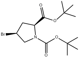 (2S)-N-BOC-CIS-4-BROMO-L-PROLINE T-BUTYL ESTER Structure