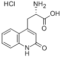3-(2-オキソ-1,2-ジヒドロ-4-キノリニル)-DL-アラニン塩酸塩 化学構造式