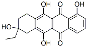 8-エチル-7,8,9,10-テトラヒドロ-1,6,8,11-テトラヒドロキシ-5,12-ナフタセンジオン 化学構造式
